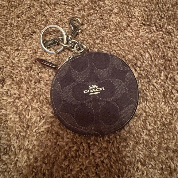 Coach Brown Coin Purse Keychain - Picture 1 of 3